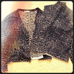 Blumarine mock neck shell and cardigan set sz 42